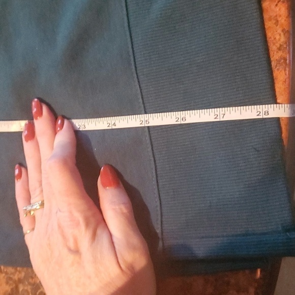 Ellen Tracy Holiday "Merry & Bright" Graphic Long Slv Dark Green Sz M Sweatshirt - Picture 10 of 10